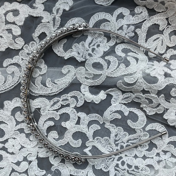 Rhinestone, pearl headband, Bridal headband, hair piece! - Picture 5 of 5